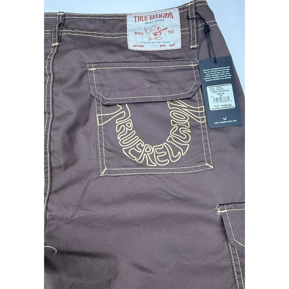 TRUE RELIGION BRACKEN CARGO PANTS SZ36 NWT